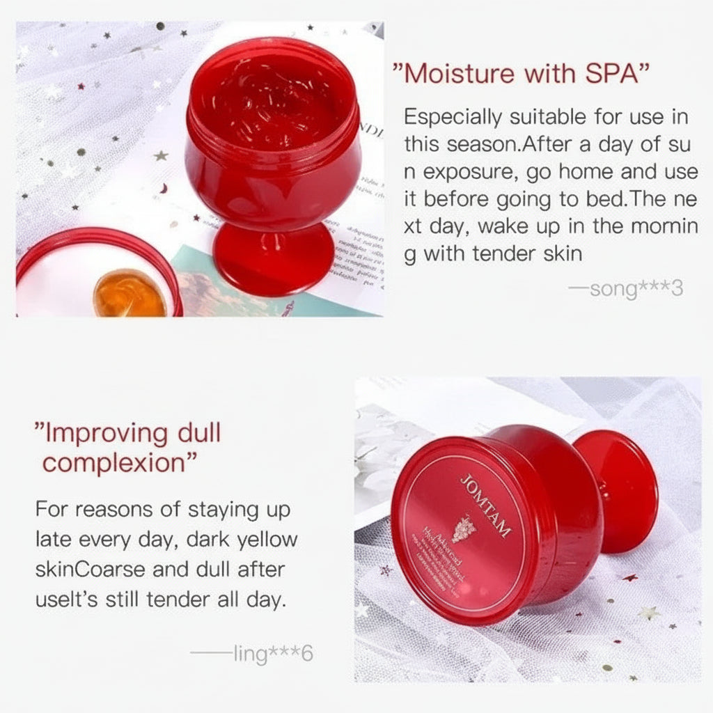 JOMTAM Moisturizing Brightening Red Wine Sleeping Gel Mask