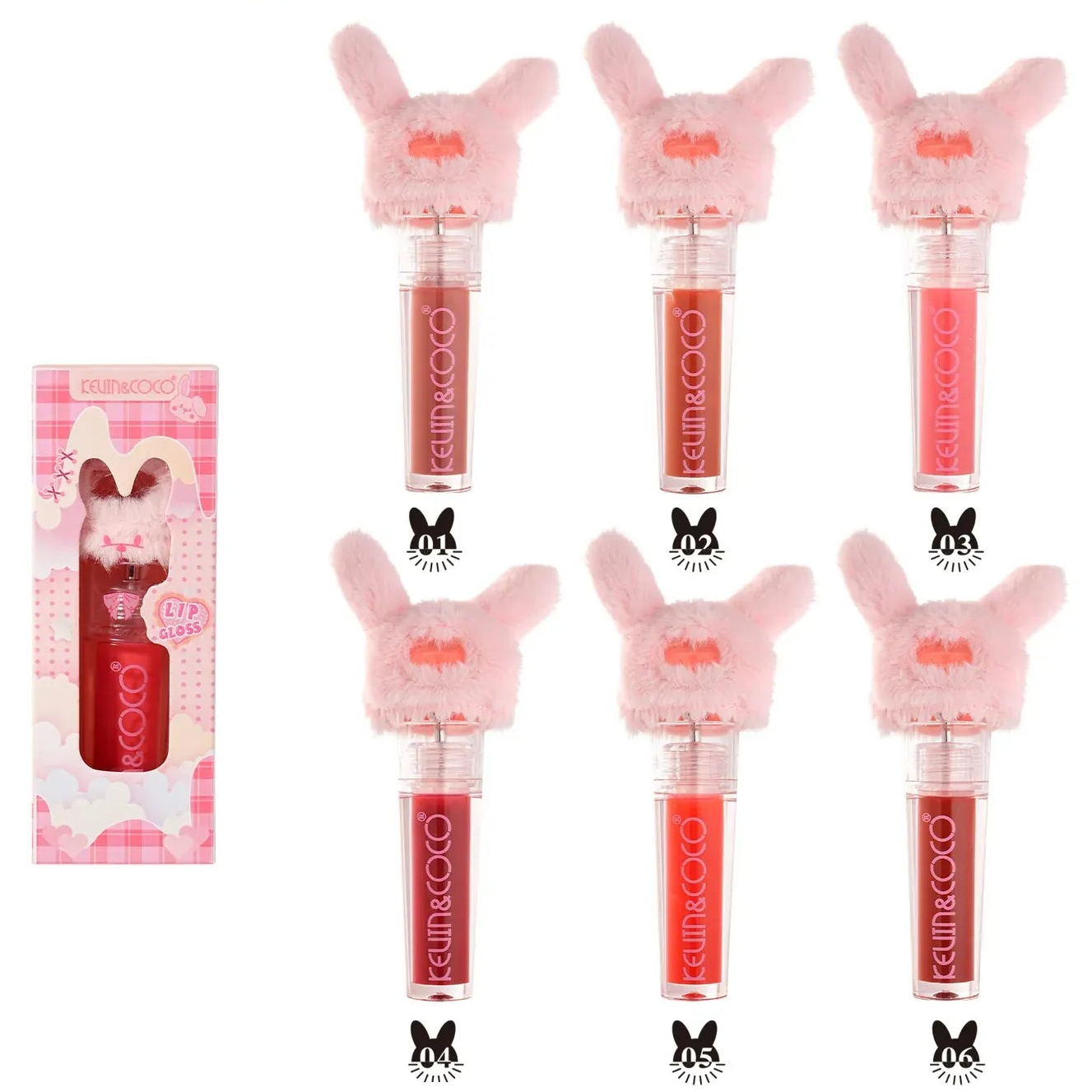 Kevin & Coco Plush Rabbit Lip Gloss