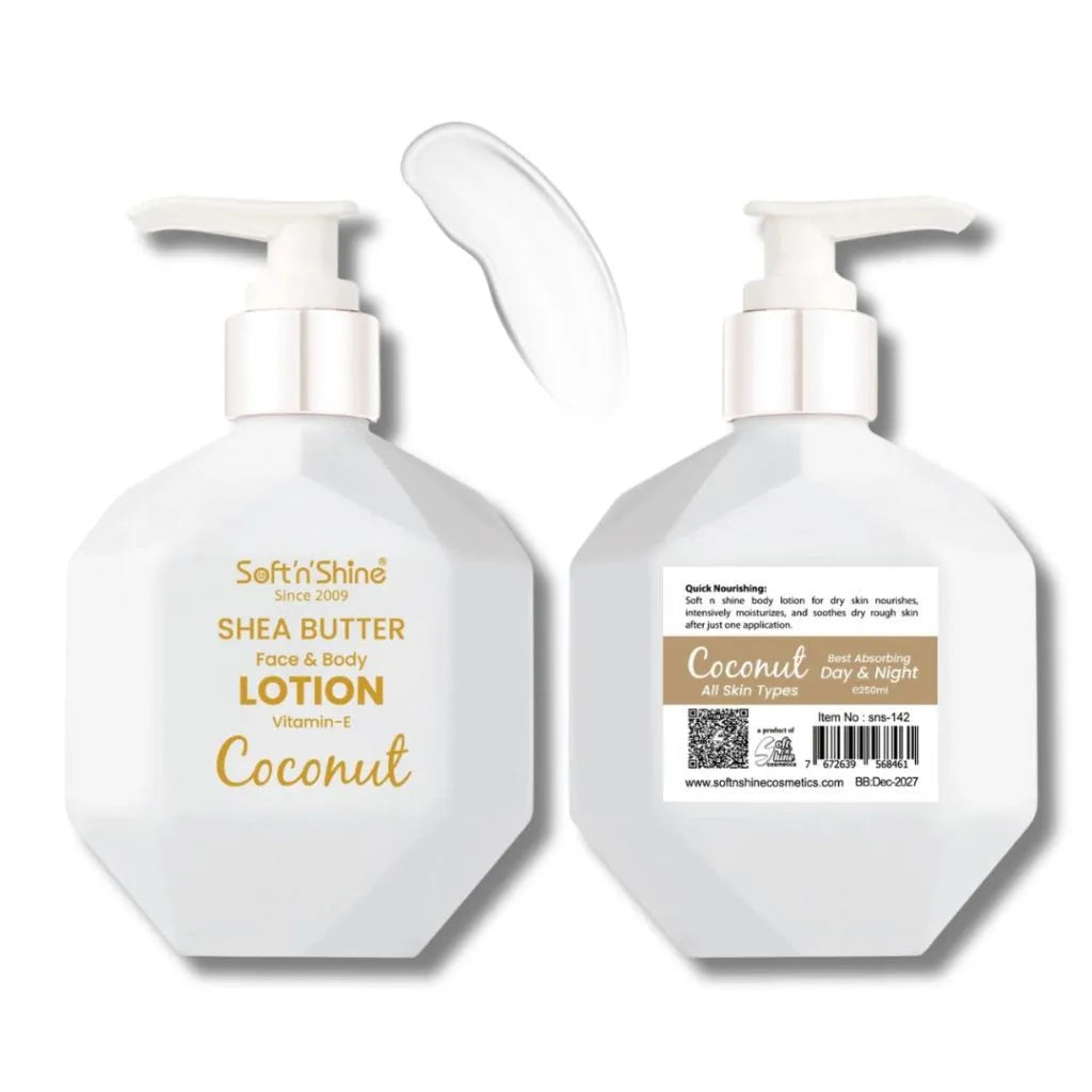 Soft’n’Shine Shea Butter Face & Body Lotion – Vitamin E (Coconut)