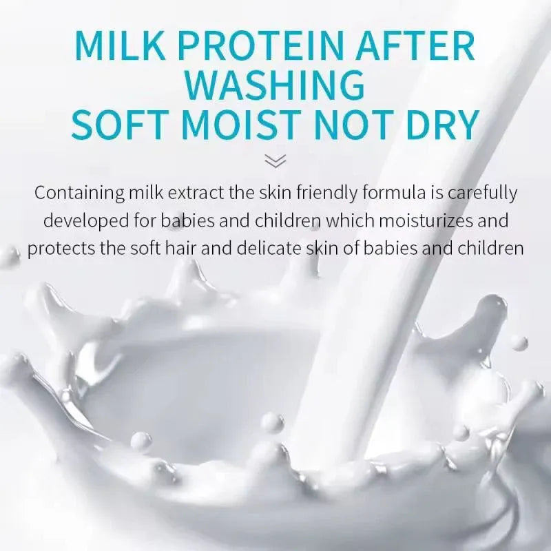 BIOAQUA Natural Organic Milk 2-In-1 Baby Shampoo and Body Wash - 260ml