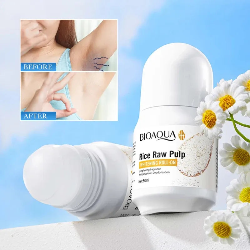 Bioaqua Rice Raw Pulp Whitening Roll-On - 50ml