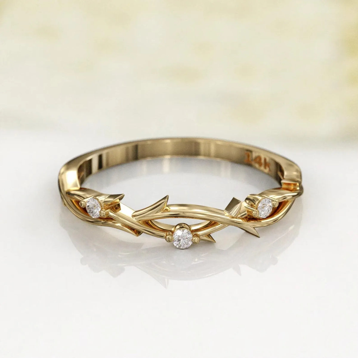 Stainless Steel Nature Inspired Vine Ring
