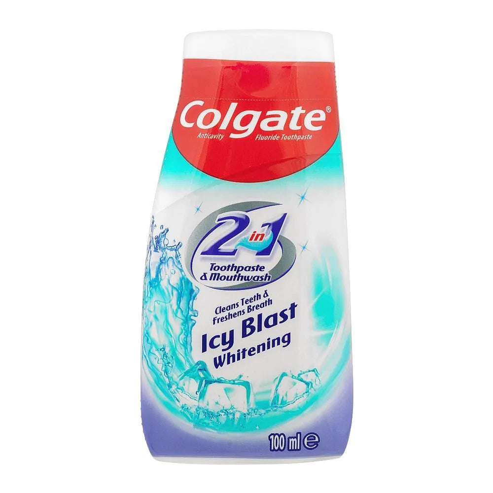 Colgate Icy Blast Whitening 2-In-1 Toothpaste & Mouthwash - 100ml