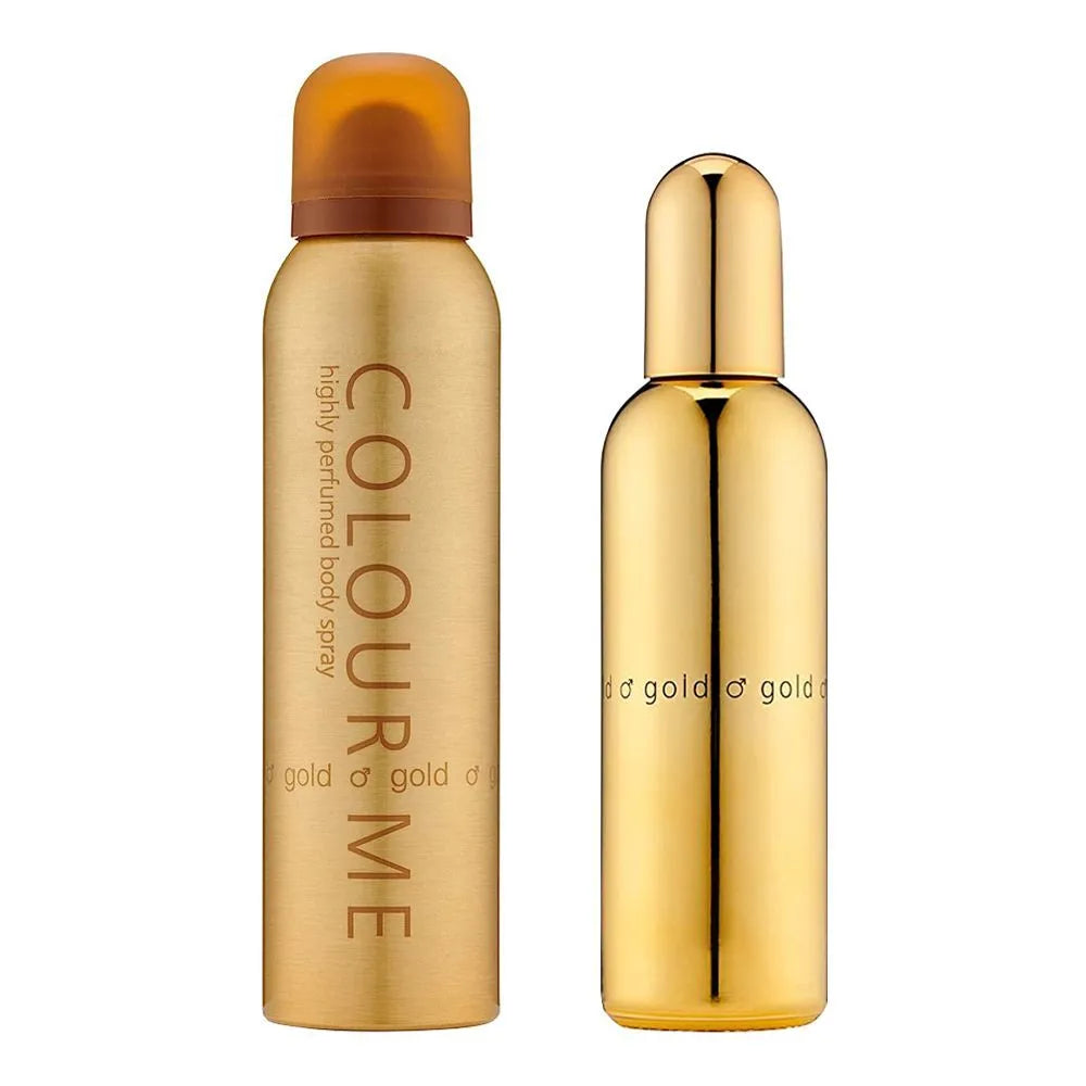 Milton Lloyd Color Me Gold Homme Set For Men, Eau De Toilette, 90ml + Body Spray - 150ml