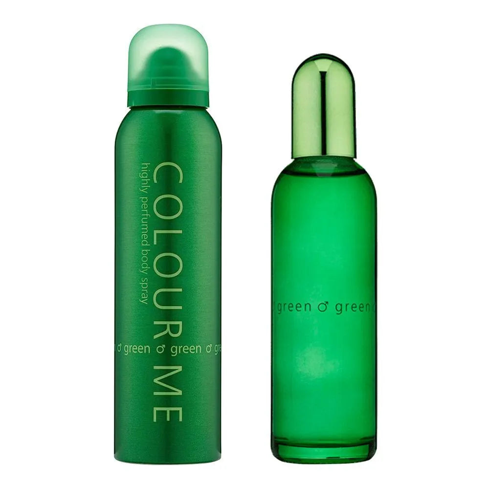 Milton Lloyd Color Me Green Homme Set For Men, Eau De Toilette, 90ml + Body Spray - 150ml