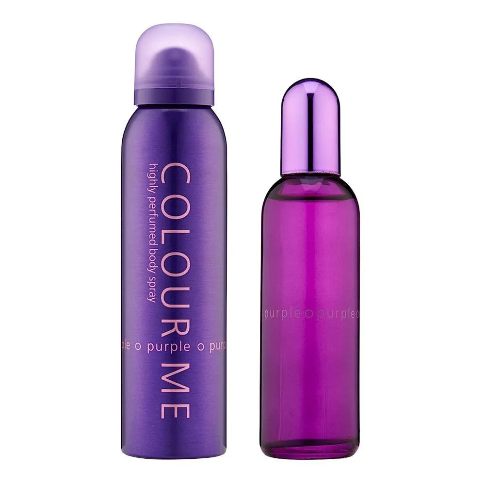 Milton Lloyd Color Me Purple Femme Set For Women, Eau De Parfum, 100ml + Body Spray - 150ml