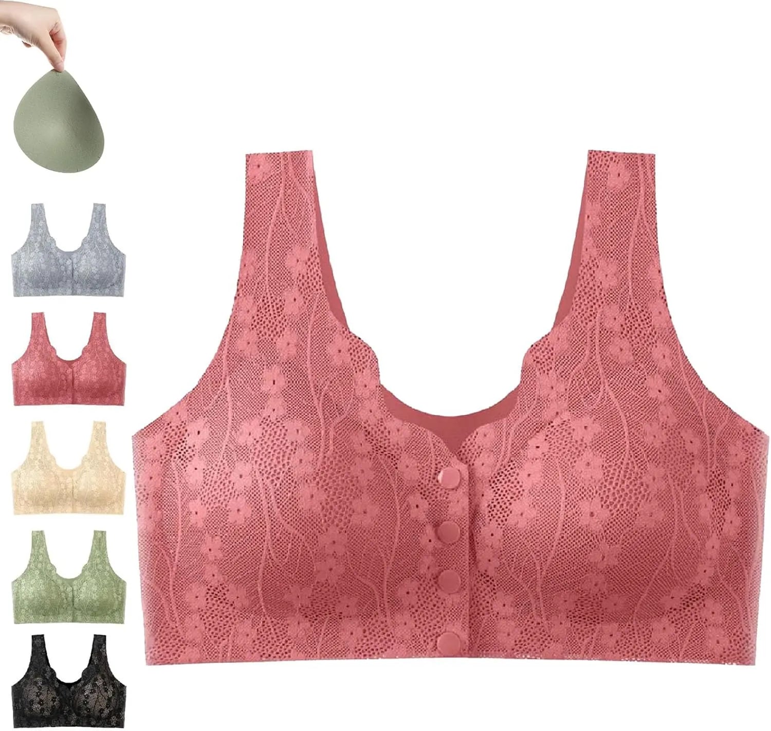 Full Coverage Front Button Bra