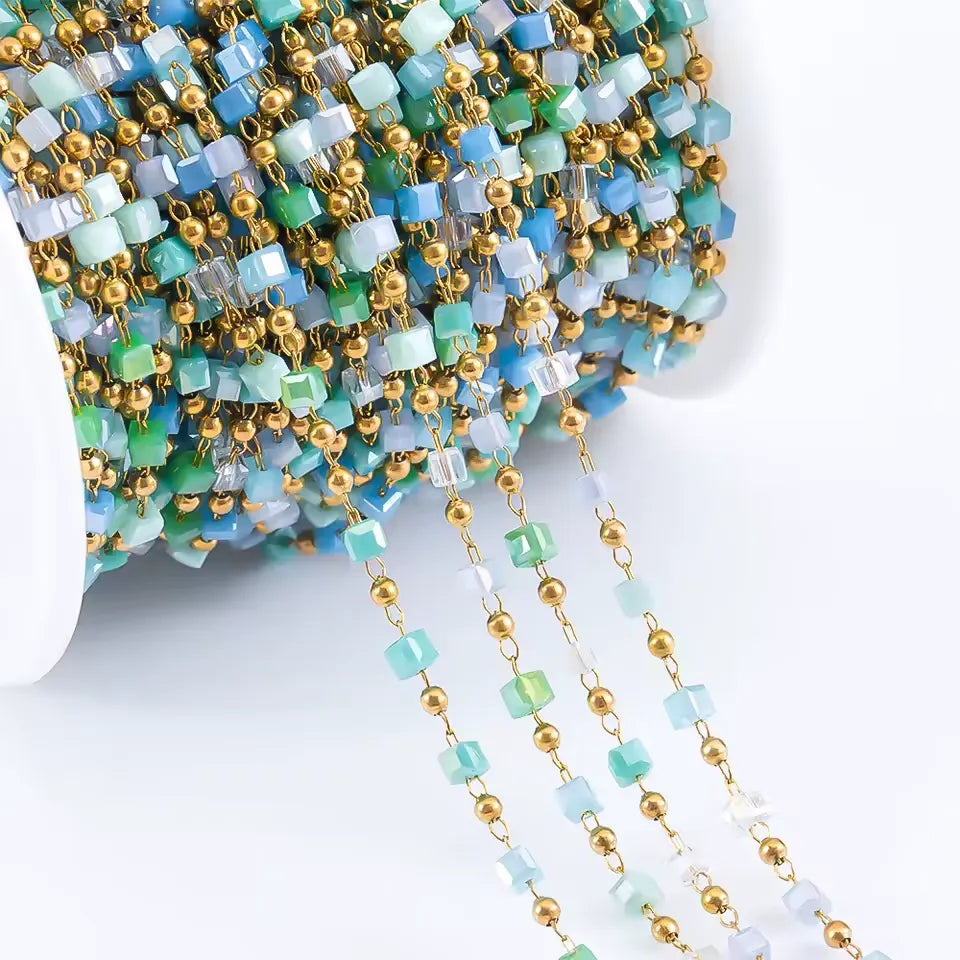 Four Crystal Stone Beads Permanent Bracelet