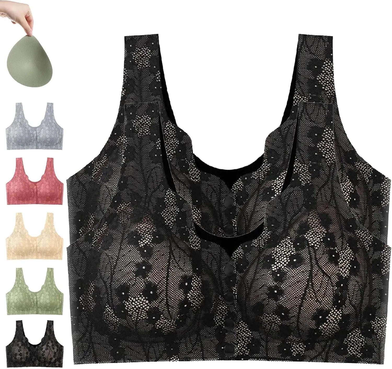 Full Coverage Front Button Bra