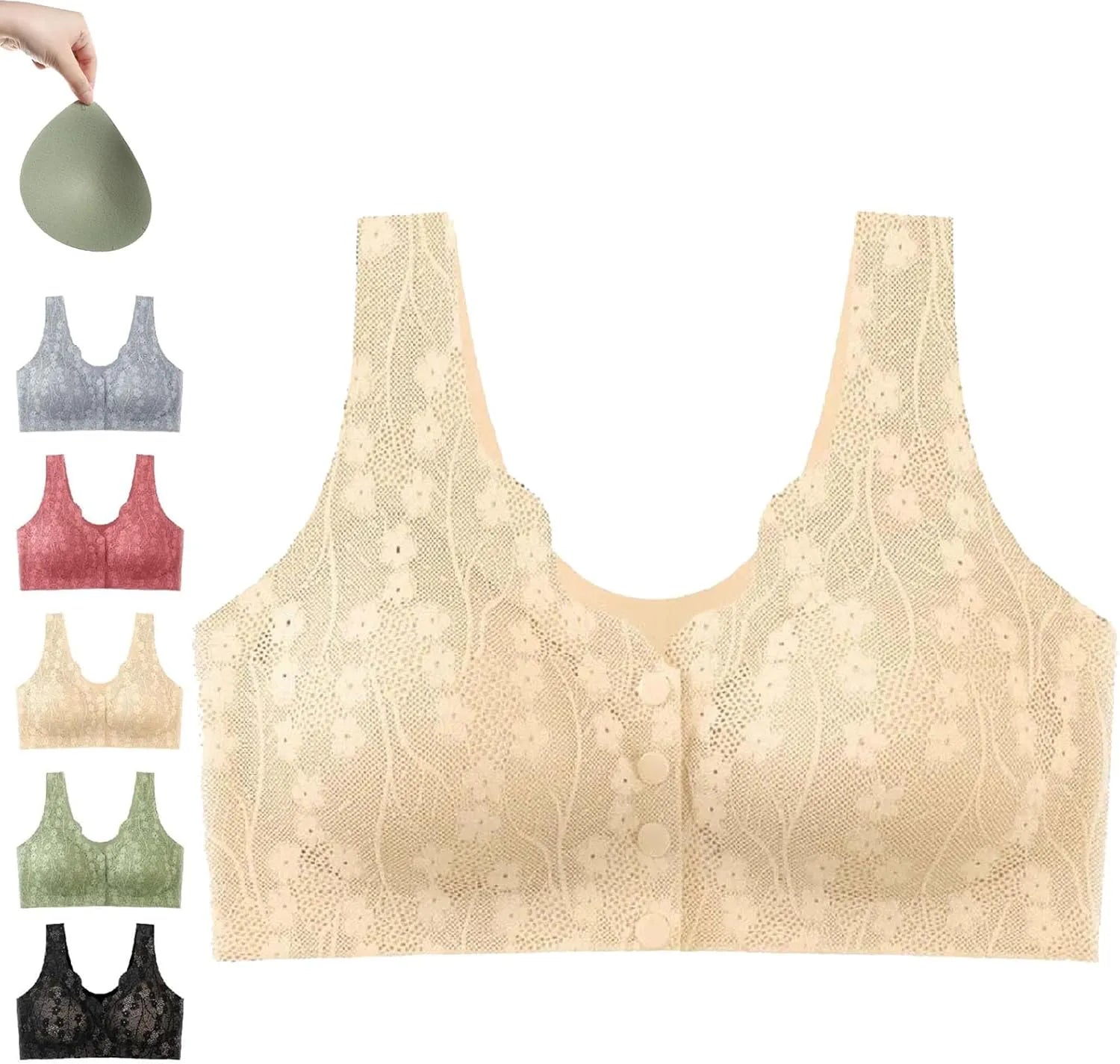 Full Coverage Front Button Bra