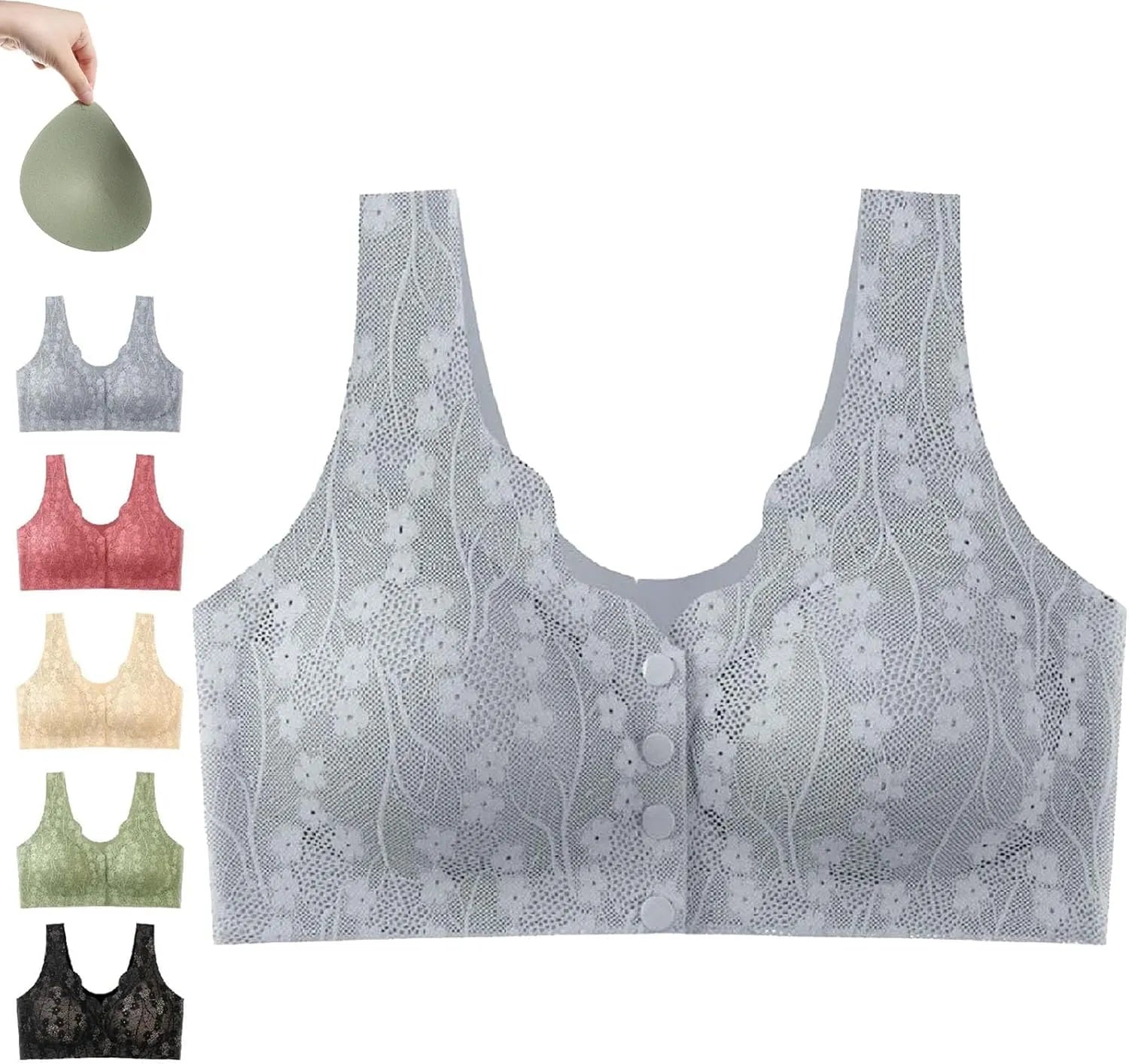 Full Coverage Front Button Bra