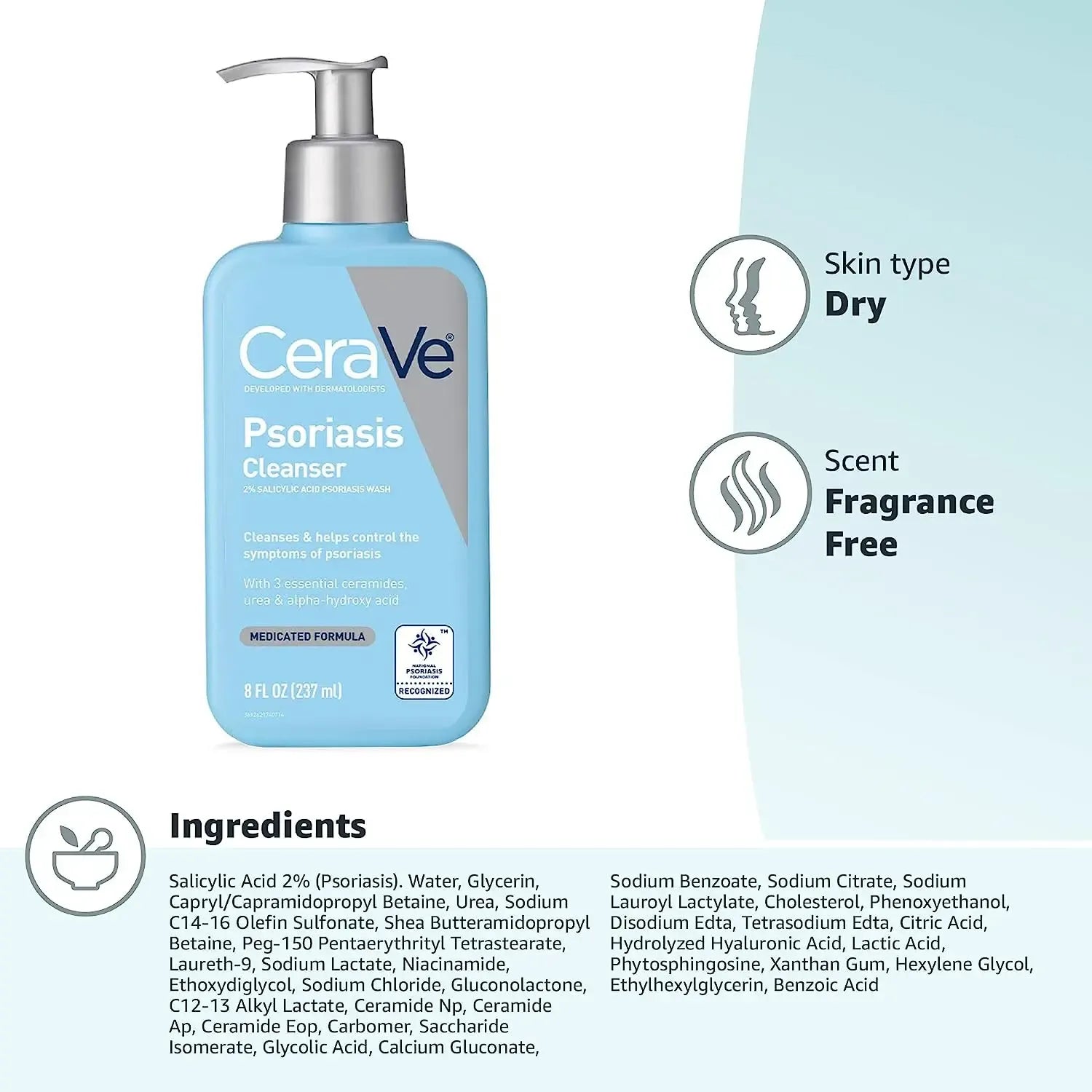 CeraVe Psoriasis Cleanser – 237 ml