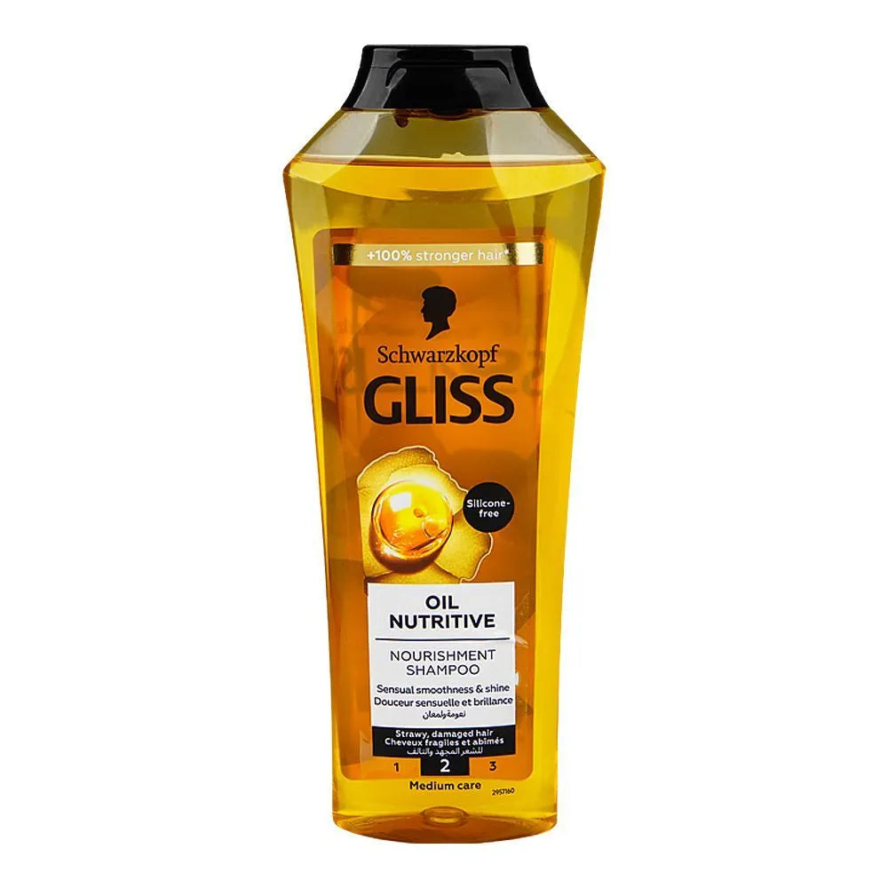 Schwarzkopf Gliss Oil Nutritive Nourishment Shampoo, For Damaged Hair - 400ml