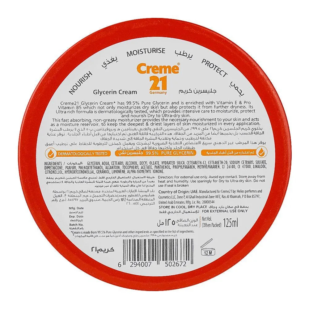 Creme 21 Pure Glycerin Cream