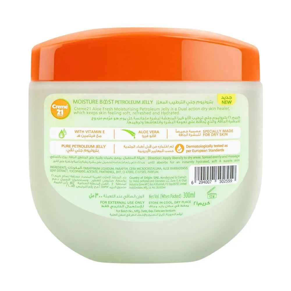 Creme 21 Moisture Boost Aloe Fresh Moisturizing Petroleum Jelly