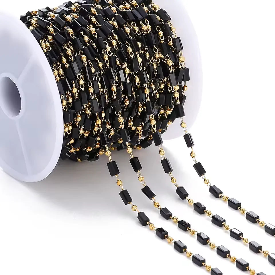 Cuboid Cube Beads Chain Permanent Bracelet