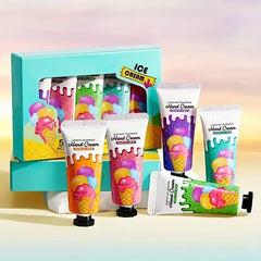 Sadoer 5Pcs Ice Cream Hydrating Fragrance Hand Cream