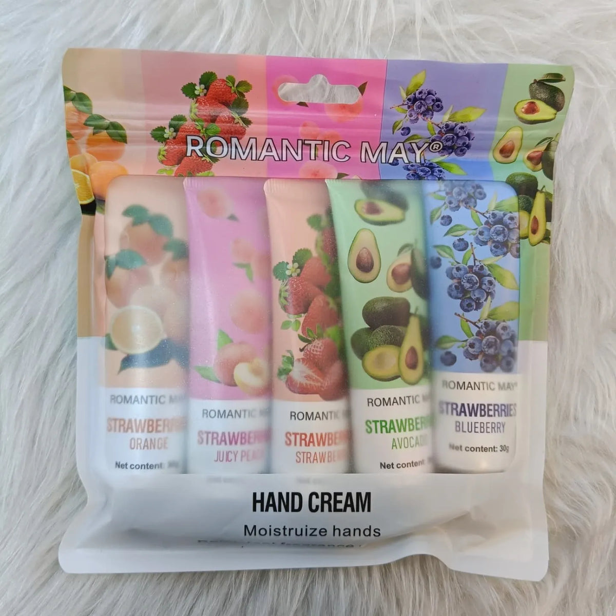 Romantic May 5 Pack Fruit Hand Cream - Each 30g