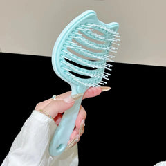 Cartoon-themed vented detangling hair brush