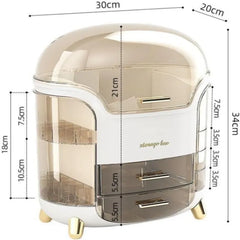 Luxury Cosmetic Organizer, Dustproof and Waterproof Makeup Vanity Organizer
