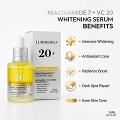 Lundborly Niacinamide 7 + VC 20 Whitening Serum - 30ml