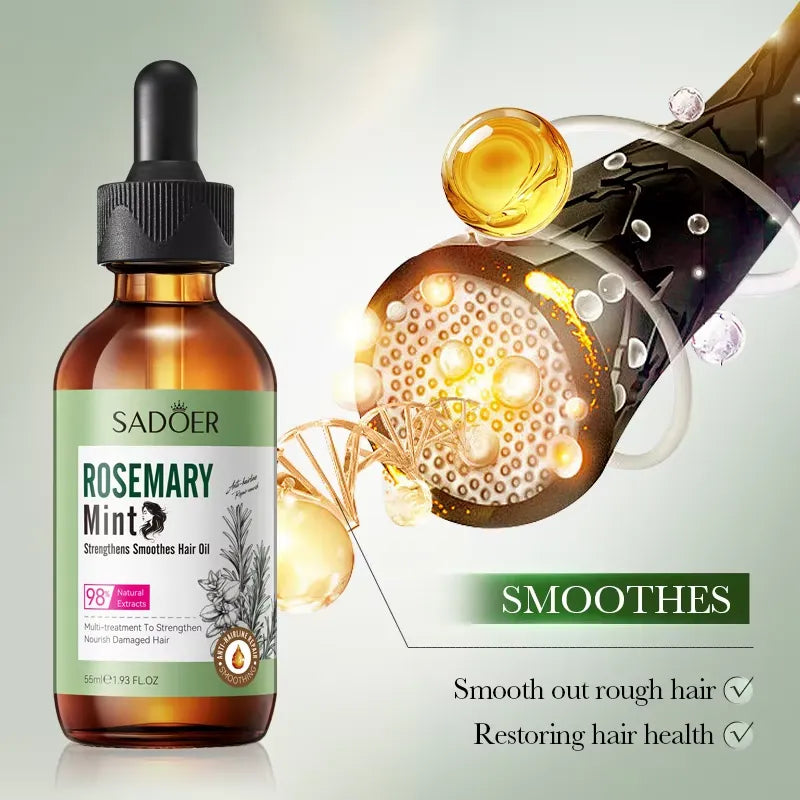 Sadoer Rosemary Mint Strengthens Repair Hair Oil - 55ml