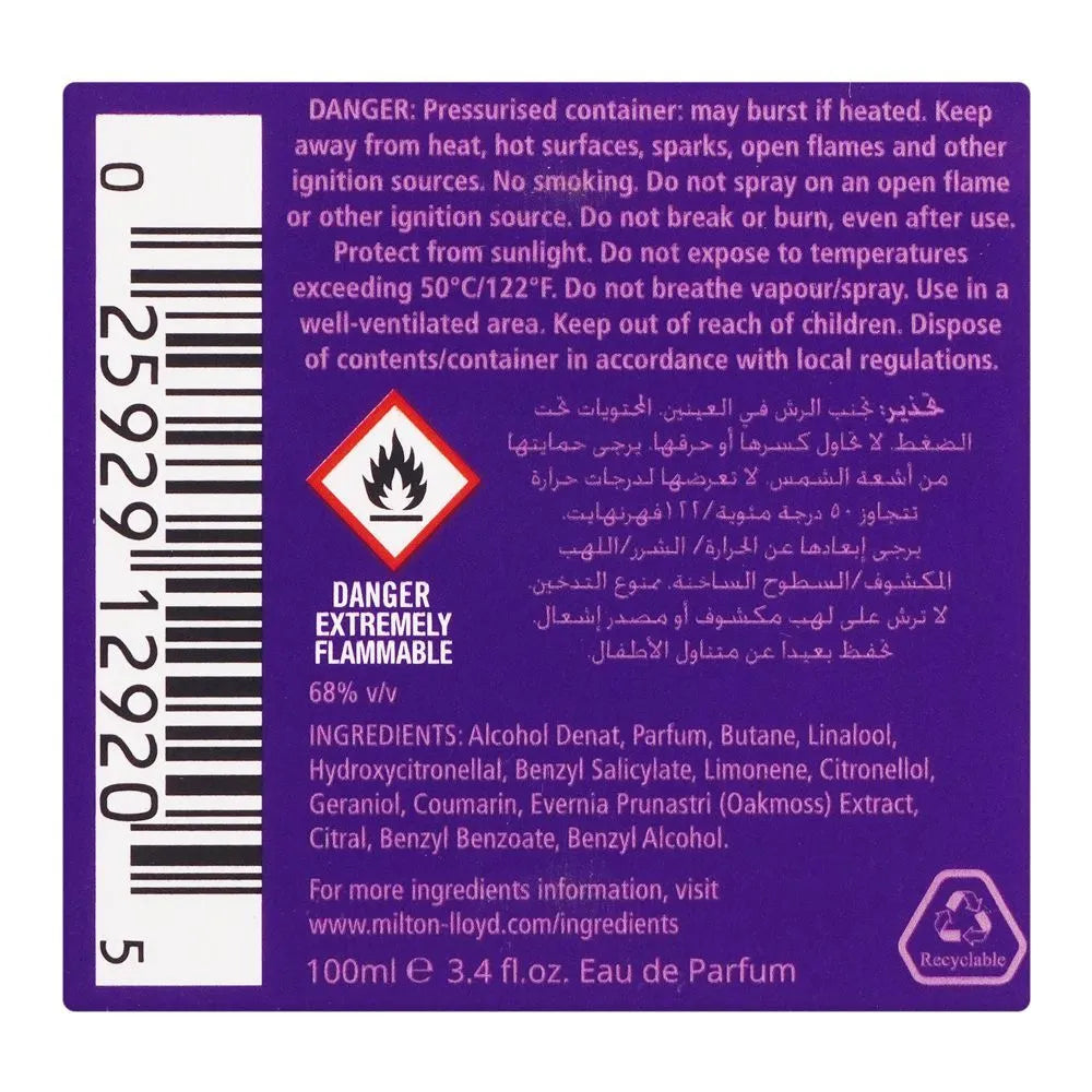Milton Lloyd Color Me Purple Femme Eau De Parfum, For Women - 100ml