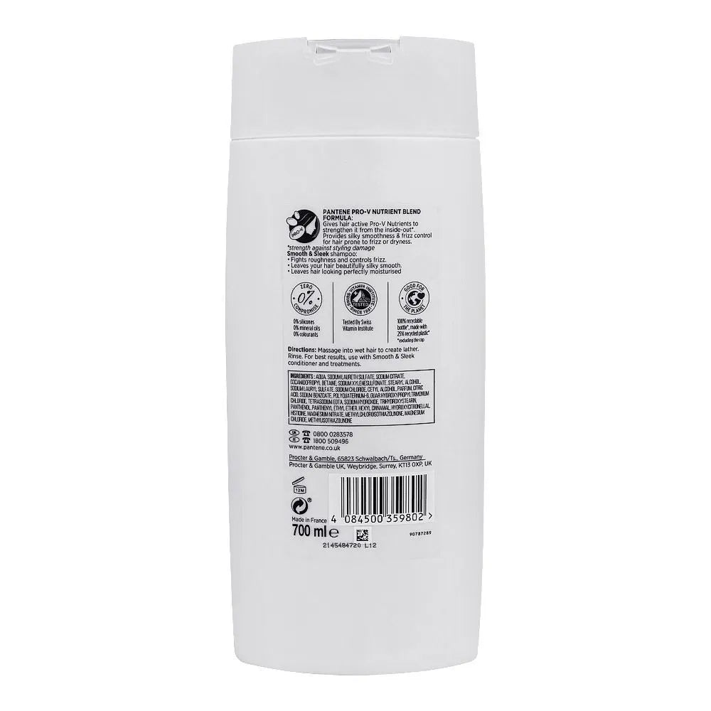 Pantene Pro-V Smooth & Sleek Shampoo, For Frizz/Dull Hair - 700ml