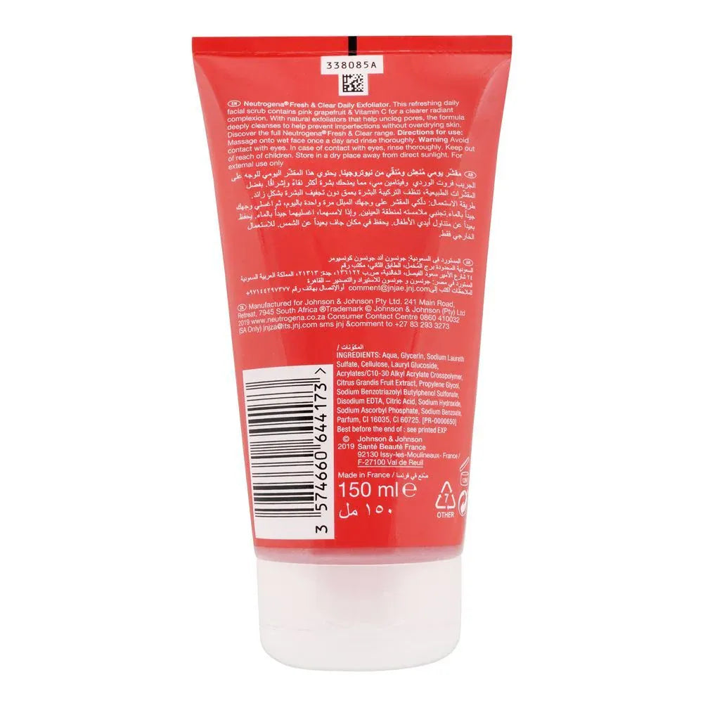 Neutrogena Fresh & Clear Pink Grapefruit Scrub - 150ml