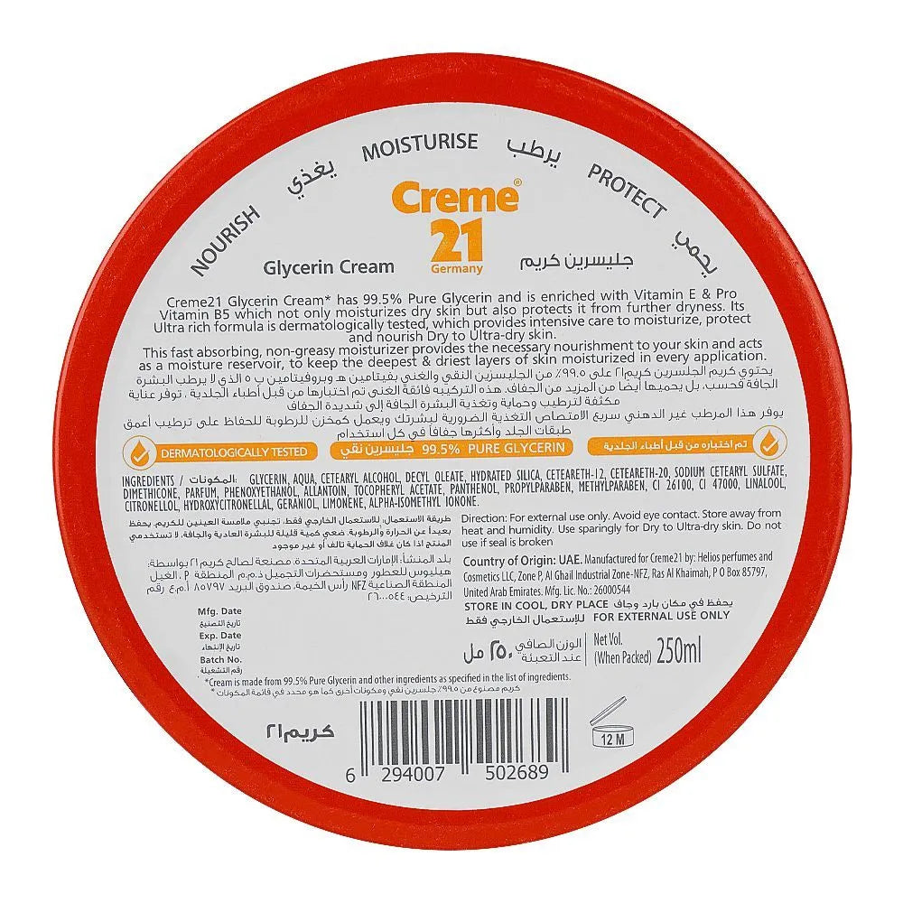 Creme 21 Pure Glycerin Cream