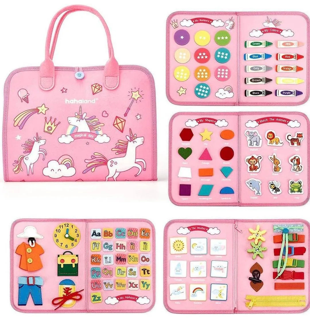 Busy Book - 8 Pages - Preschool Children Learning Toys