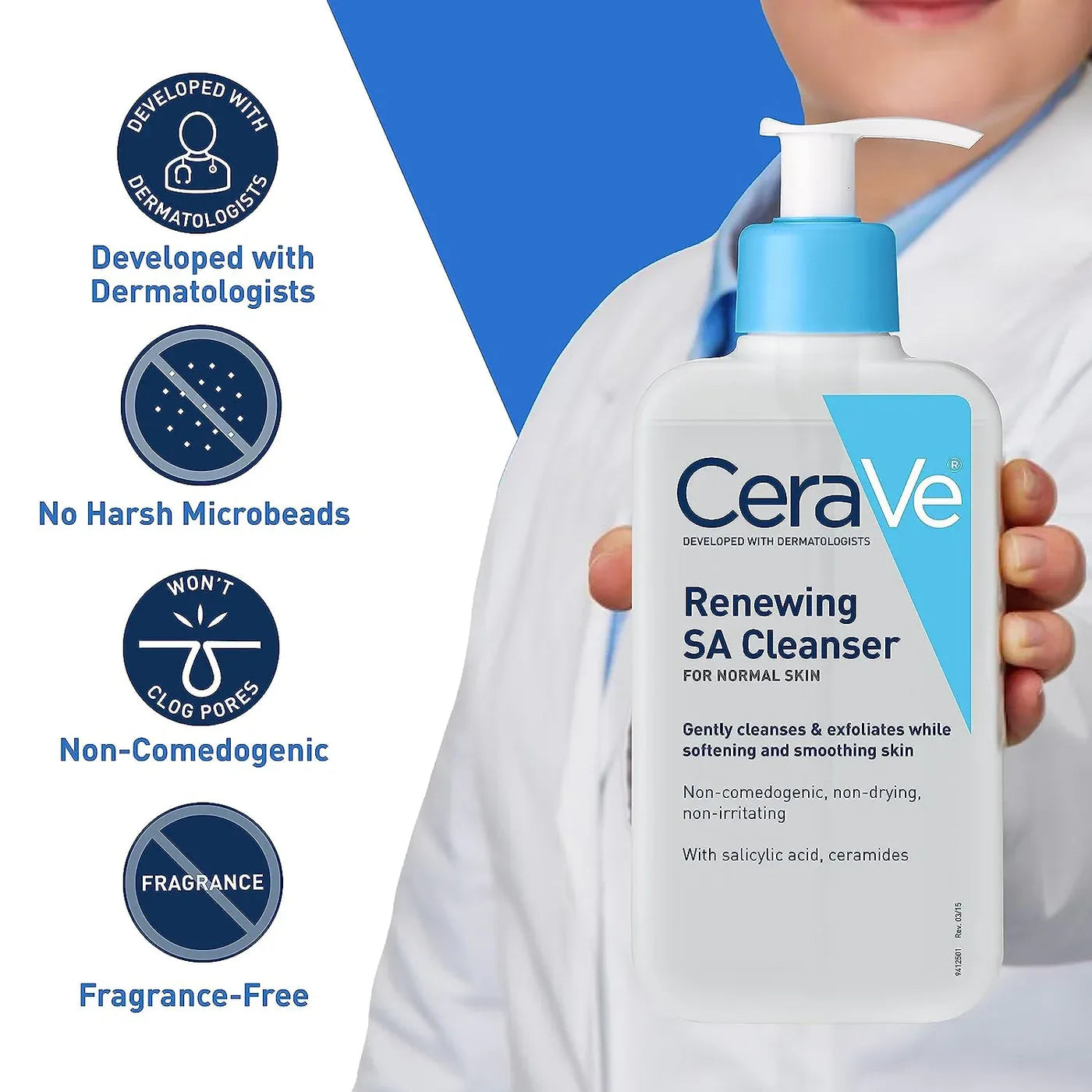 CeraVe Renewing SA Cleanser –355 ml – 100% Original