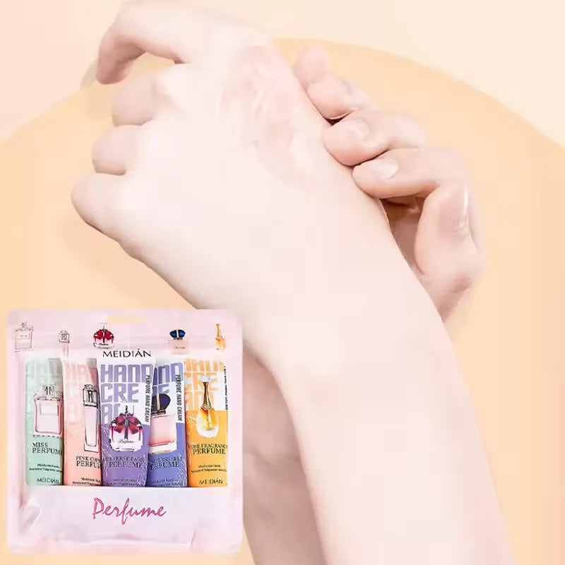 MEIDIAN 5 In 1 Perfume Fragrance Hydrating And Moisturizing Hand Cream