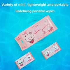 Cleaning Mini Packed Wipe - 8 Mini Packets in One Pack Total 64 Wipes Packet