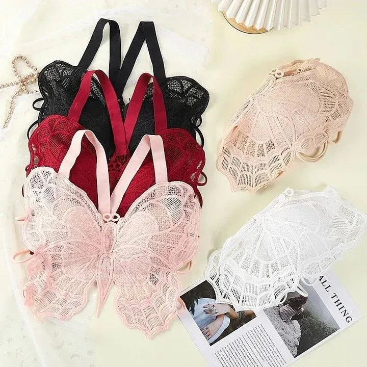 Butterfly Lace Corset Sleeveless Crop Top