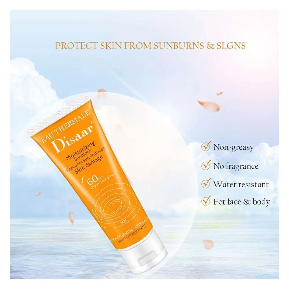 Disaar Moisturizing Sunblock  Dry Sensitive Skin SPF60 - 80ml