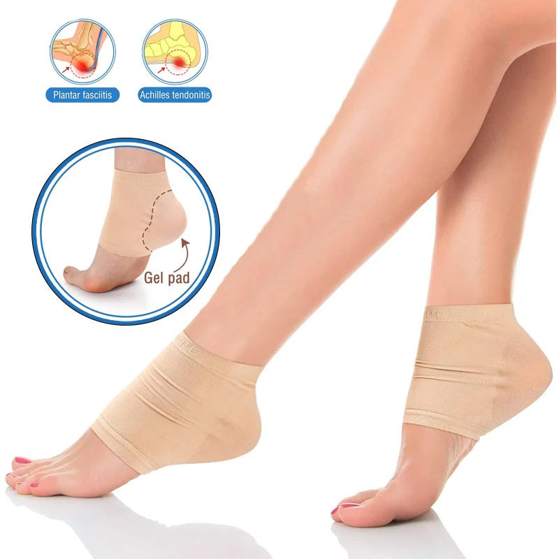 Silicone Heel Protector Moisturizing Gel Sock