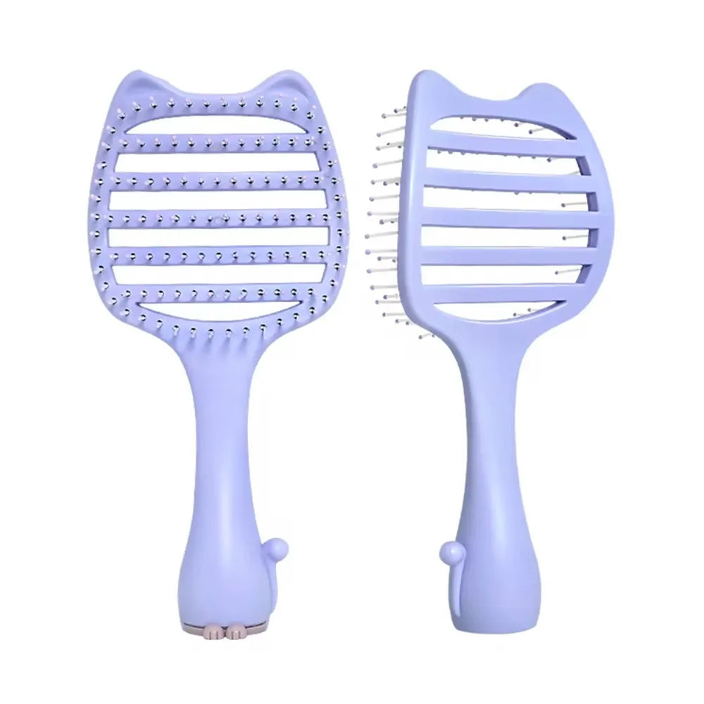 Cartoon-themed vented detangling hair brush