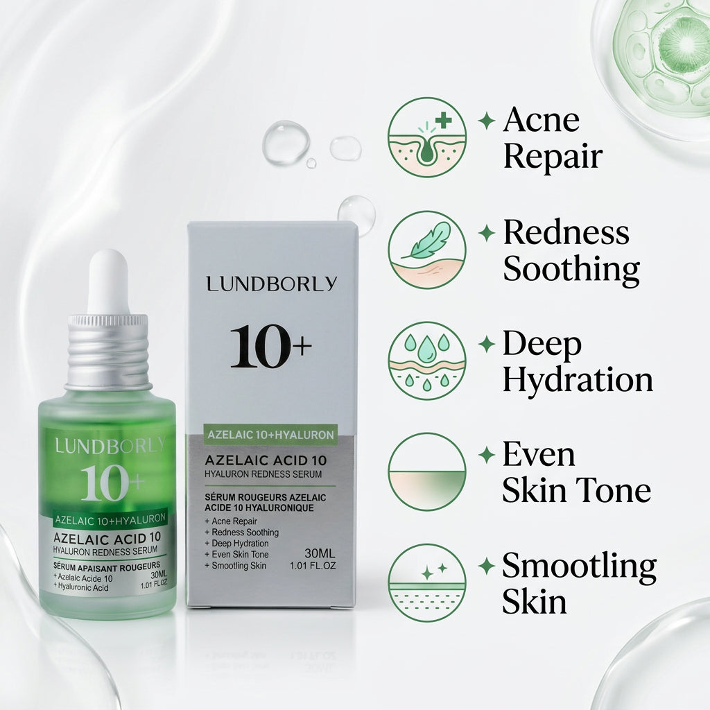 Lundborly  Azelaic Acid 10 + Hyaluron Face Serum - 30ml