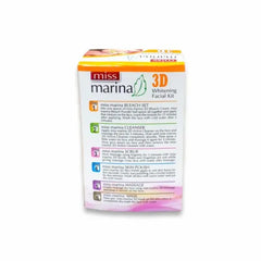Miss Marina 6 Steps Complete 3D Whitening Facial Kit With Bleach