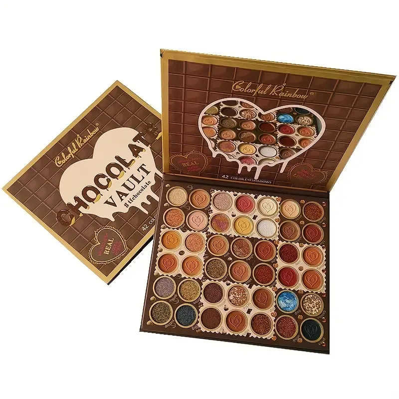 Colorful Rainbow Chocolate Vault Eyeshadow Palette - 42 Shades