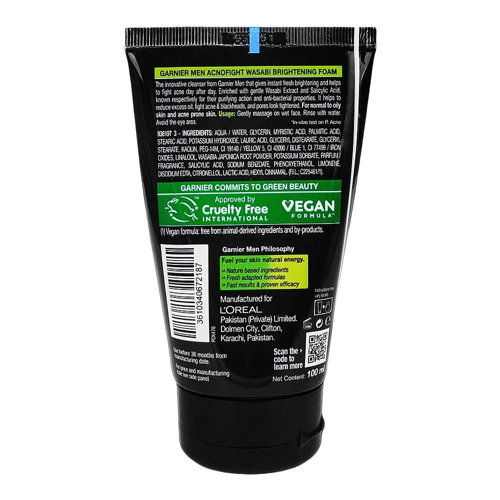 Garnier Men Acno-Fight Wasabi Facewash - 100ml