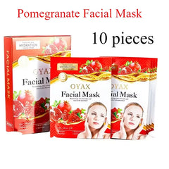 Oyax Pomegranate Whitening Facial Mask - 10 PCS