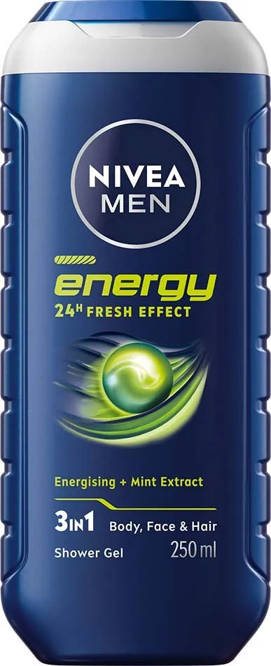 Nivea Men Energy 24H Fresh Effect 3-in-1 Shower Gel-250ml