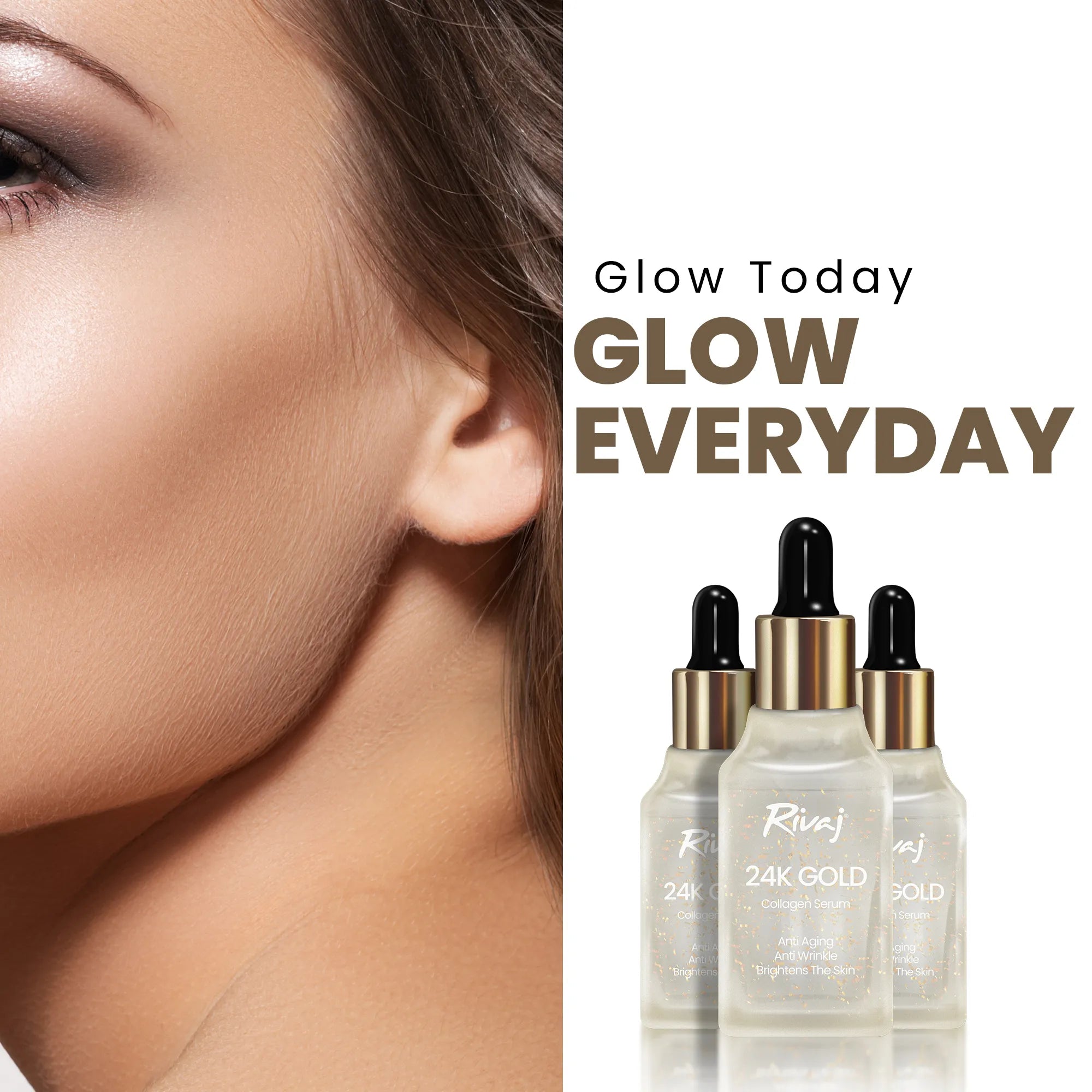 24K Gold Rivaj Anti-Aging Wrinkle Care Serum - 30ml