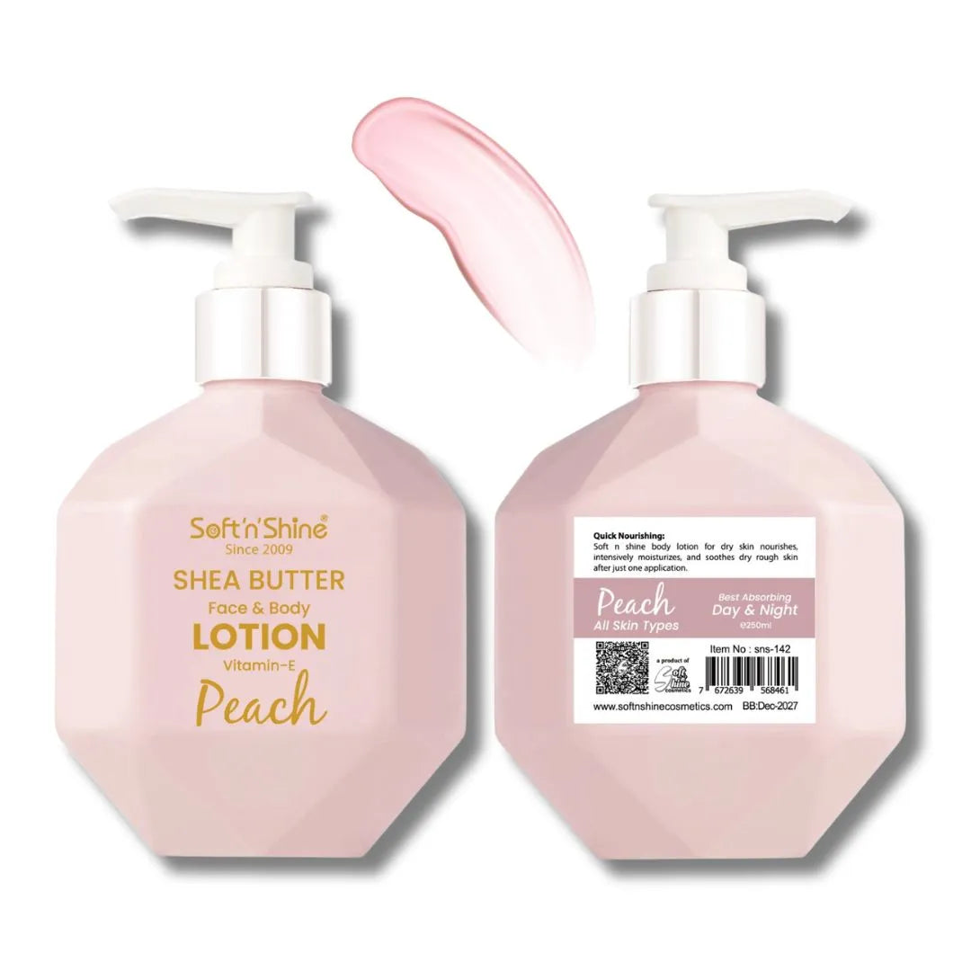 Soft’n’Shine Shea Butter Face & Body Lotion – Vitamin E (Peach)