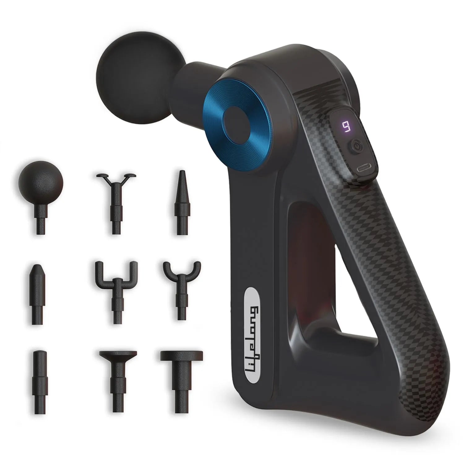 Massage Gun Electric 5 in 1 Double-Headed Electric Massager Gun Full Body Massager