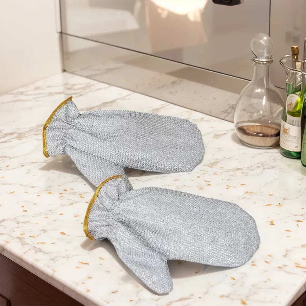 Gloves Wet/Dry Multi Dishwashing Rag Cleaning Multi Purpose Wire Steel Kitchen Rag