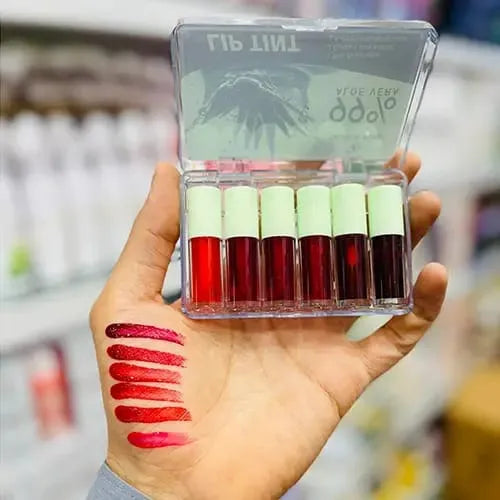 Qoiden Rose 99% Aloe Vera Lip Tint Mini Pack - 6Pcs