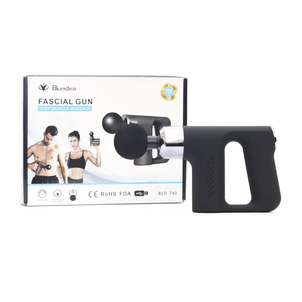 Blueidea Deep Tissue Fascial Massager With 4 Massage